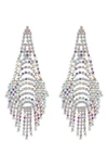Tasha Crystal Drop Earrings In Silver