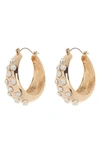 Tasha Crystal Huggie Hoop Earrings In Gold