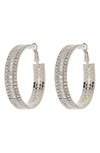 Tasha Crystal Hoop Earrings In Silver