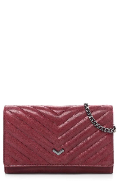 Botkier Soho Quilted Wallet On A Chain In Bordeaux