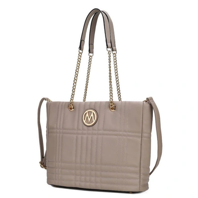 Mkf Collection By Mia K Alyne Vegan Leather Women's Tote Bag In Grey