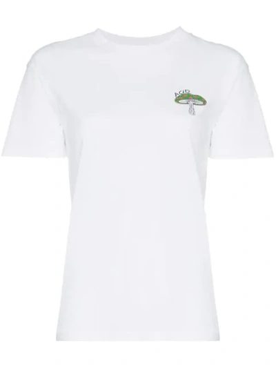 Ganni Harway Printed T-shirt In White