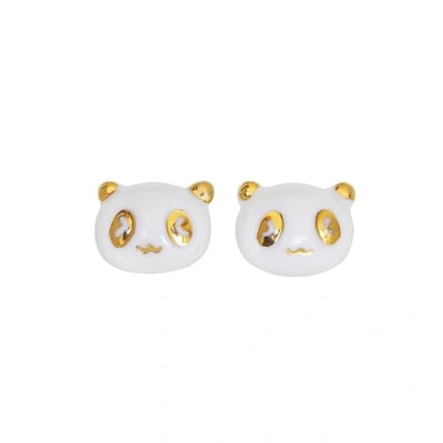 Poporcelain Porcelain Lucky Panda Stud Earrings
