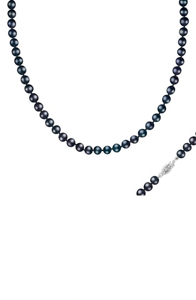 Splendid Pearls Black Cultured Freshwater Pearl Necklace
