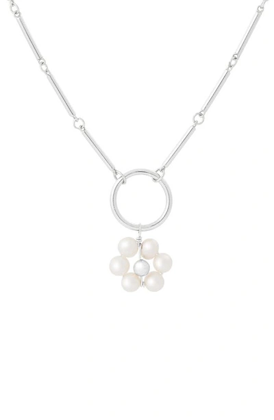 Splendid Pearls Freshwater Pearl Pendant Necklace In White