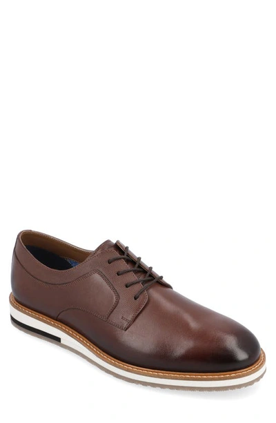 Thomas & Vine Glover Plain Toe Derby In Brown