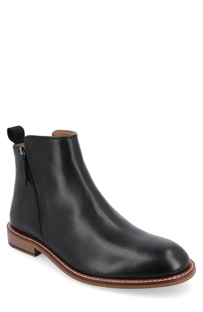 Thomas & Vine Rami Plain Toe Zip Boot In Black