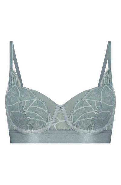 Hunkemoller Luna Underwire Padded Longline Bra In Lead