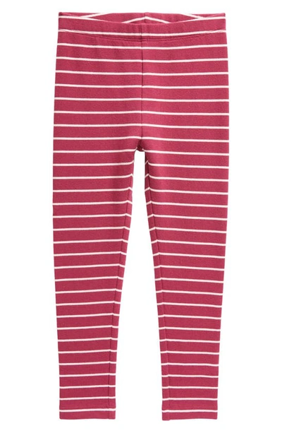 Tucker + Tate Kids' Fleece Lined Leggings In Purple Fuchsia Duncan Stripe