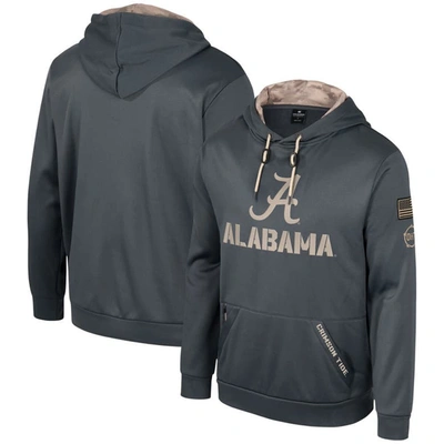 Colosseum Charcoal Alabama Crimson Tide Oht Military Appreciation Pullover Hoodie