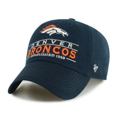 47 '  Navy Denver Broncos Vernon Clean Up Adjustable Hat