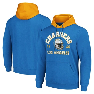 G-iii Sports By Carl Banks Powder Blue Los Angeles Chargers Colorblock Pullover Hoodie