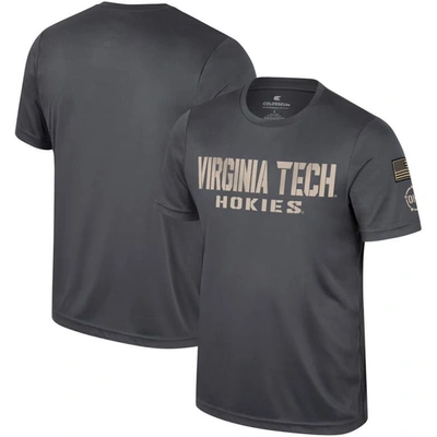 Colosseum Charcoal Virginia Tech Hokies Oht Military Appreciation  T-shirt