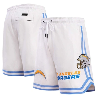 Pro Standard White Los Angeles Chargers Classic Chenille Shorts