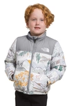 The North Face Kids' 1996 Retro Nuptse® Packable 700 Fill Power Down Jacket In Tnf White Like A Wolf Print