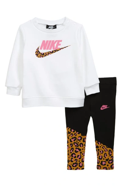 Nike Babies' Fleece Sweatshirt & Leggings Set In Black