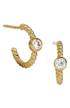 Savvy Cie Jewels Mini Huggie Hoop Earrings In Gold