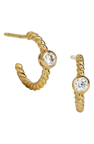 Savvy Cie Jewels Mini Huggie Hoop Earrings In Gold