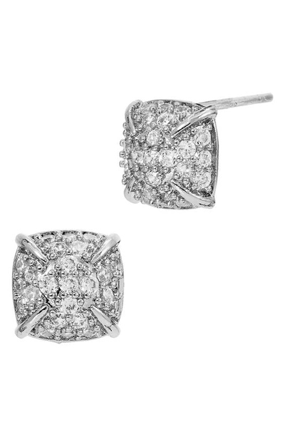 Savvy Cie Jewels Deco Stud Earrings In Metallic