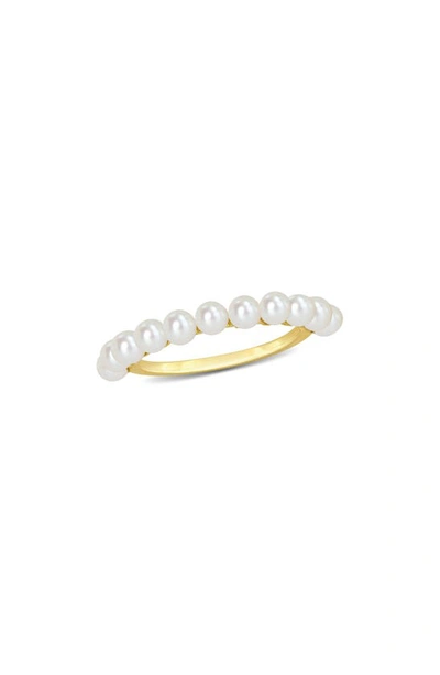 Delmar 14k Gold 3-3.5mm Freshwater Pearl Ring In White
