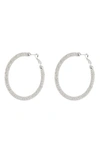 Tasha Ball Hoop Earrings In Silver
