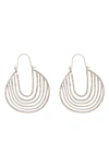 Tasha Textured Drop Earrings In Silver