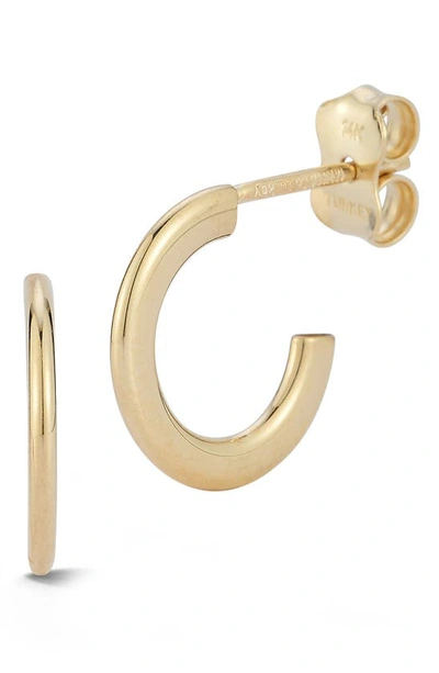 Ember Fine Jewelry 14k Yellow Gold Flat Huggie Hoop Earrings