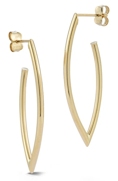 Ember Fine Jewelry 14k Yellow Gold Marquise Hoop Earrings