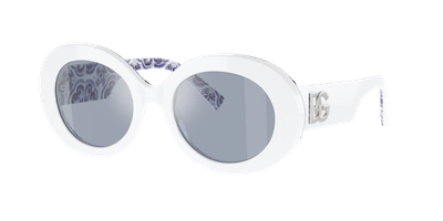 Dolce & Gabbana Dolce&gabbana Woman Sunglass Dg4448 In Light Blue Mirror Silver