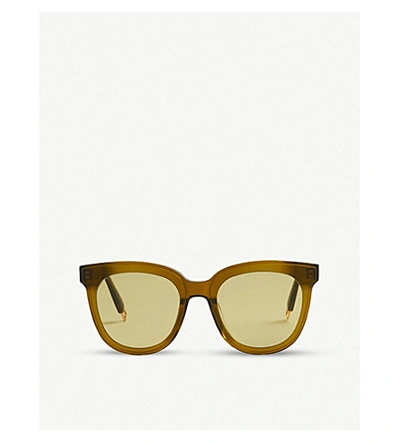 Gentle Monster Inscarlet Acetate Sunglasses In Khaki/olive