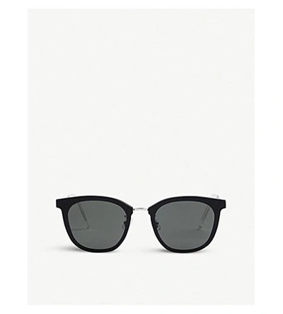 Gentle Monster Pixx Acetate And Stainless Steel Sunglasses In Black