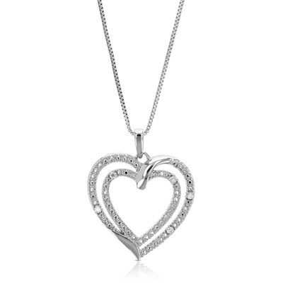 Vir Jewels 1/20 Cttw Lab Grown Diamond Heart Pendant Necklace .925 Sterling Silver 3/4 Inch With 18 Inch Chain,