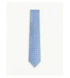 Ferragamo Ladybird Print Silk Tie In Light Blue