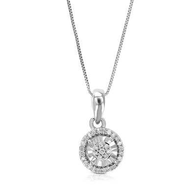 Vir Jewels 1/12 Cttw Lab Grown Diamond Starburst Pendant Necklace .925 Sterling Silver 1/4 Inch With 18 Inch Ch