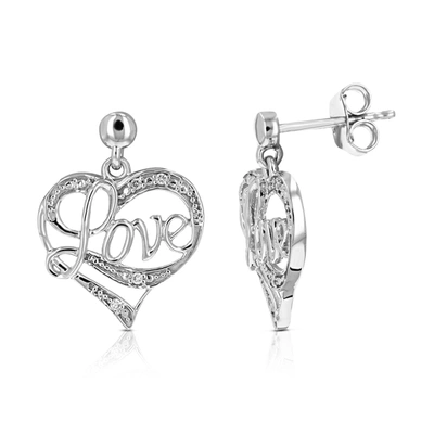 Vir Jewels 1/20 Cttw 8 Stones Round Lab Grown Diamond Dangle Earrings .925 Sterling Silver Prong Set, 1/2 Inch