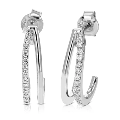 Vir Jewels 1/4 Cttw Dangle Earrings For Women, Round Lab Grown Diamond Dangle Earrings In .925 Sterling Silver,