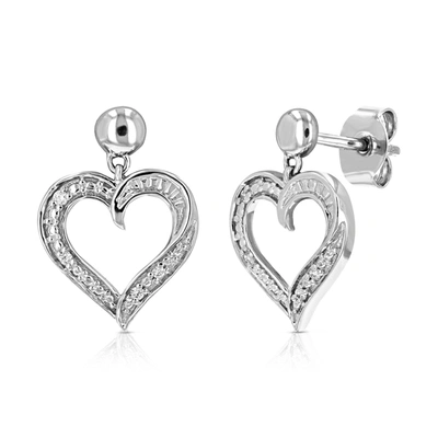 Vir Jewels 1/20 Cttw 8 Stones Round Lab Grown Diamond Dangle Earrings .925 Sterling Silver Prong Set, 1/2 Inch