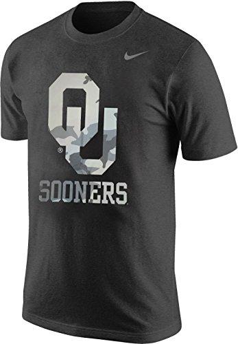 Nike Oklahoma Sooners Fly Over Camo Logo T-shirt In Anthracite Dark ...