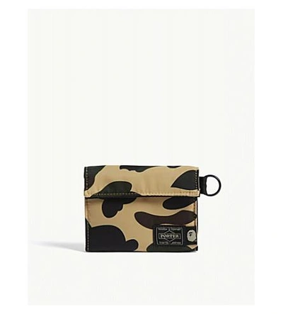 A Bathing Ape Yellow Camo Porter 1st Wallet