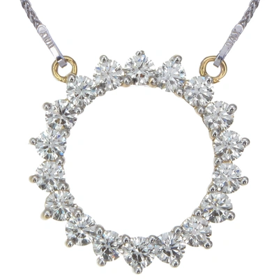 Vir Jewels 2 Cttw Diamond Pendant, Diamond Circle Pendant Necklace For Women In 18k Yellow Gold With 18 Inch Ch