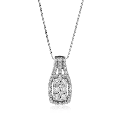 Vir Jewels 1/16 Cttw Lab Grown Diamond Fashion Pendant Necklace .925 Sterling Silver 2/3 Inch With 18 Inch Chai