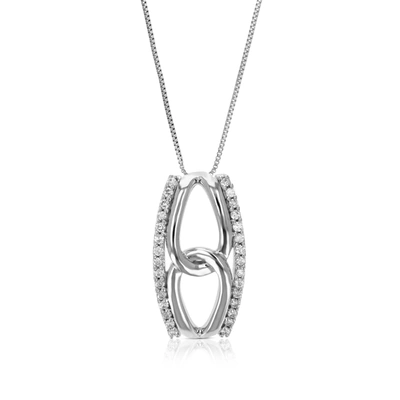 Vir Jewels 1/10 Cttw Lab Grown Diamond Fashion Pendant Necklace .925 Sterling Silver 1/2 Inch With 18 Inch Chai