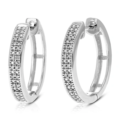 Vir Jewels 1/6 Cttw Diamond Hoop Earrings For Women, Round Lab Grown Diamond Earrings In .925 Sterlinng Silver,