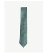 Ferragamo 3d Gancio Silk Tie In Green