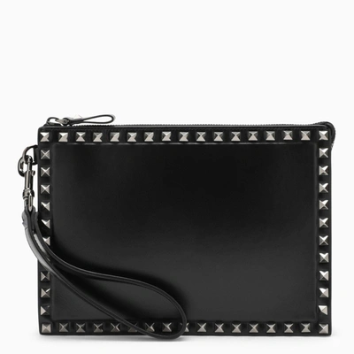 Valentino Garavani Rockstud Flat Envelope Black