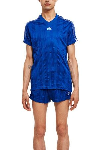 Adidas Originals By Alexander Wang Opening Ceremony Aw Jersey T-shirt In Blue/white