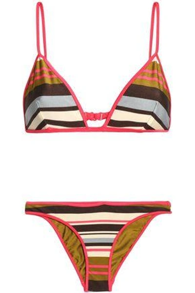 Zimmermann Woman Striped Triangle Bikini Multicolor