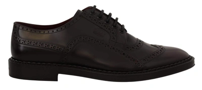 Dolce & Gabbana Purple Leather Oxford Wingtip Formal