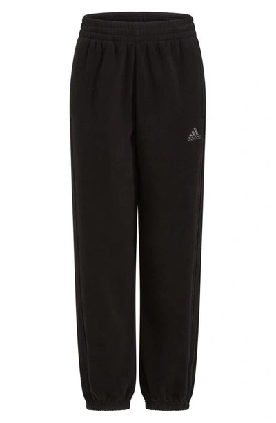 Adidas Originals Boys' Elastic Waist 3-stripe Cozy Jogger Pants - Big Kid In Black