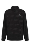 Adidas Originals Boys' Brand Love Cozy Half-zip Pullover - Big Kid In Black